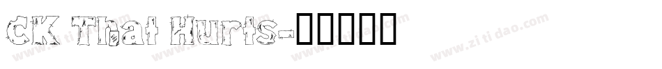 CK That Hurts字体转换